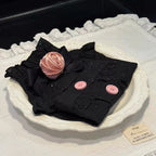 Island-Rosen-verziertes schwarzes Hemd