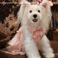 Rosa Perlen Resort Luxus Hundekleid