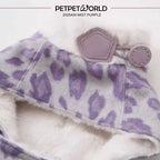 Purple Leopard Fleece Cape | Artisan-made