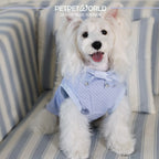 Hundeshirt mit maritimen Streifen und Schleife