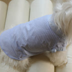 Hundeshirt mit maritimen Streifen und Schleife