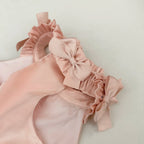 Petal-Soft Rose Satin Dress | Artisan-made