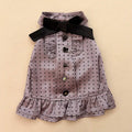 Mauve Satin Polka Dots Dress | Artisan-Made