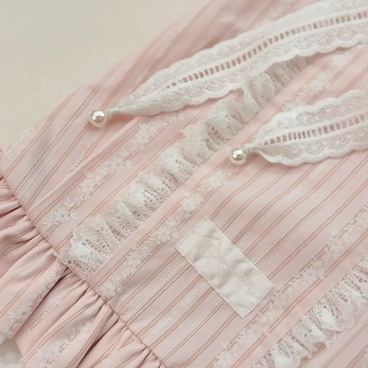 French Riviera Pearl Lace Dress | Artisan-Made