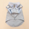 Cote d'Azur Crystal Bow Striped Shirt | Artisan-Made