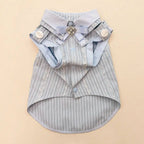 Cote d'Azur Crystal Bow Striped Shirt | Artisan-Made