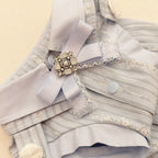 Cote d'Azur Crystal Bow Striped Shirt | Artisan-Made