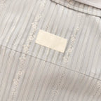 Cote d'Azur Crystal Bow Striped Shirt | Artisan-Made