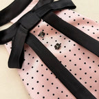 Pink Ballet Noir Dots Dress | Artisan-Made