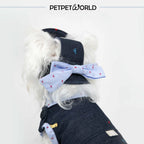Besticktes Jeans-Hundeshirt mit Welpenmuster | Handgefertigt