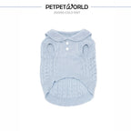 Blaues Polo-Kühlstrickgewebe