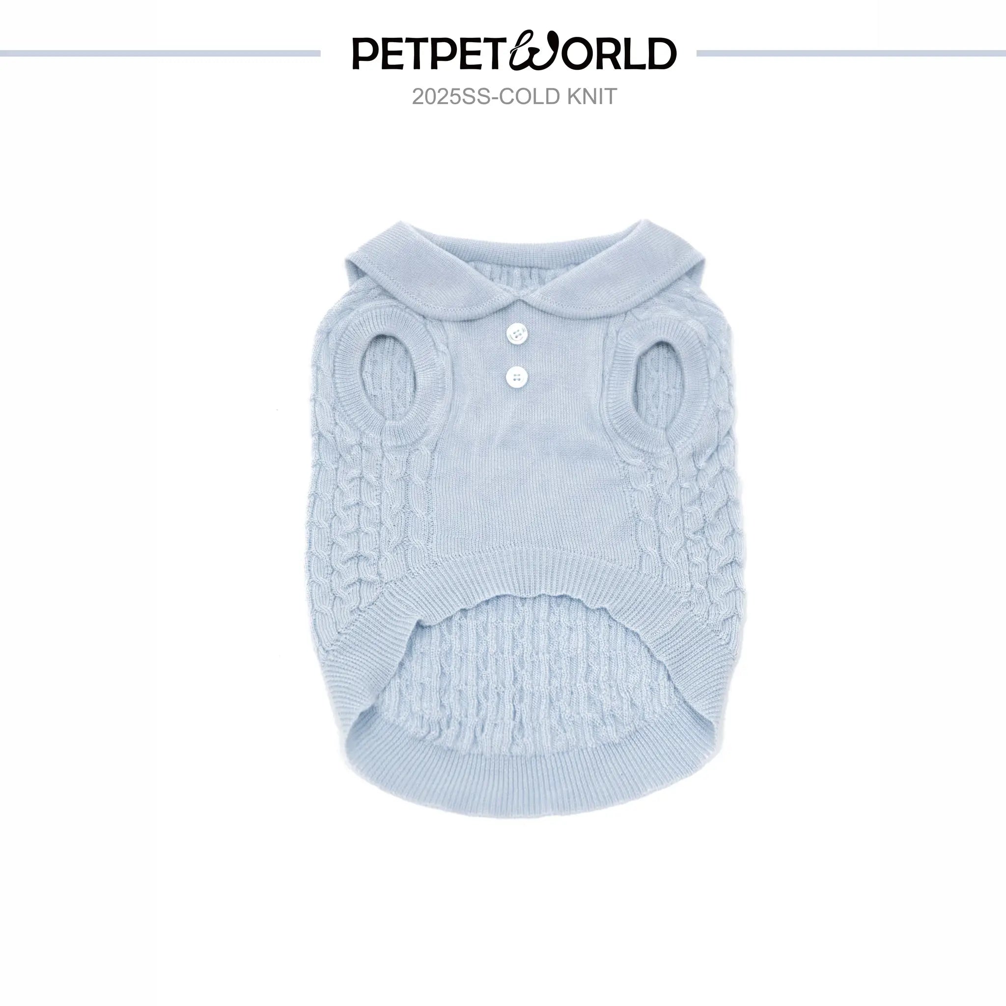 Blaues Polo-Kühlstrickgewebe