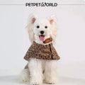 Brauner Leopard-Fleece Hundeumhang | Handgefertigt