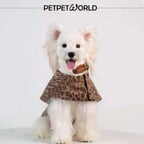 Brauner Leopard-Fleece Hundeumhang | Handgefertigt