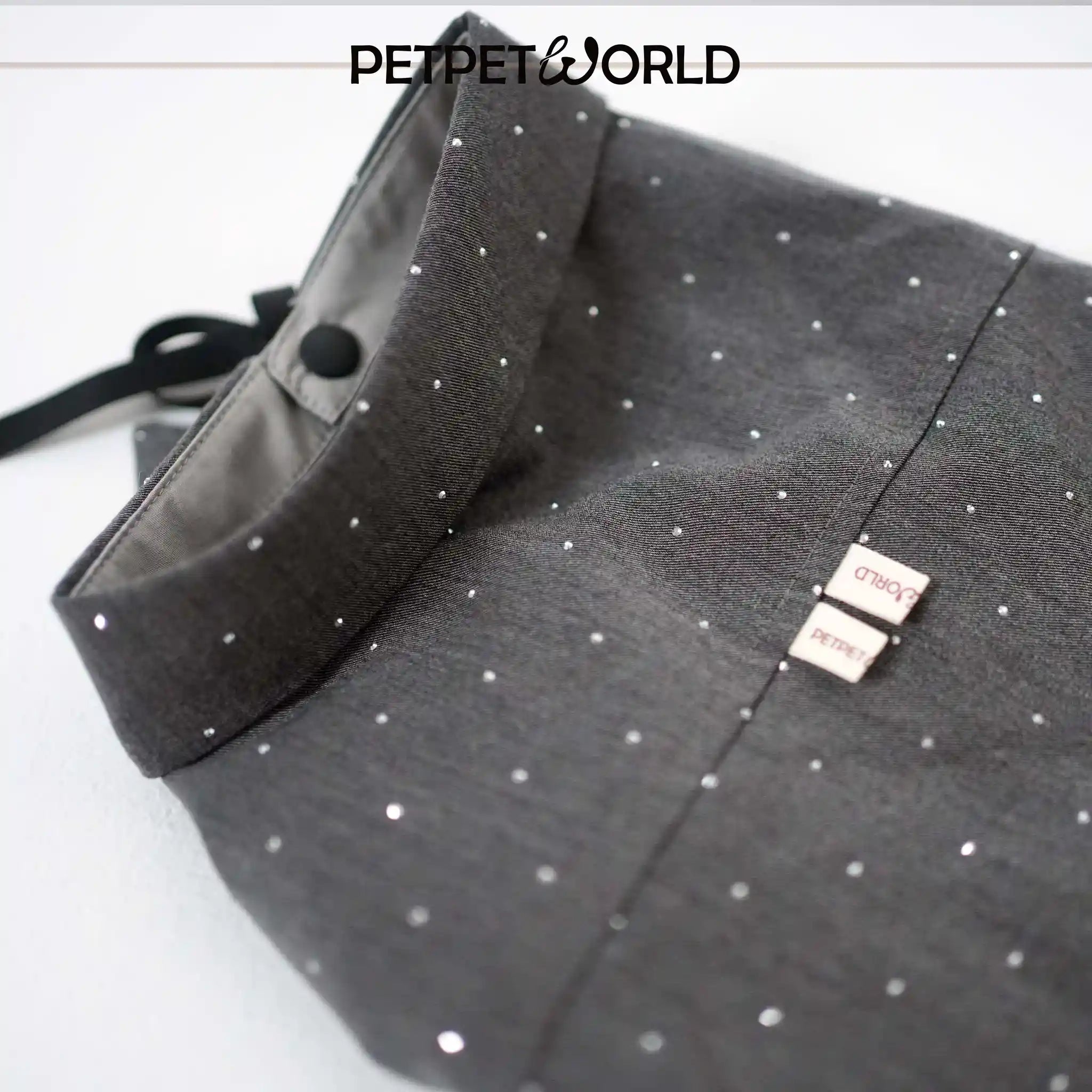 Gray Rhinestone Tie Shirt