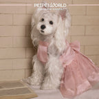 Rosa Perlen Resort Luxus Hundekleid