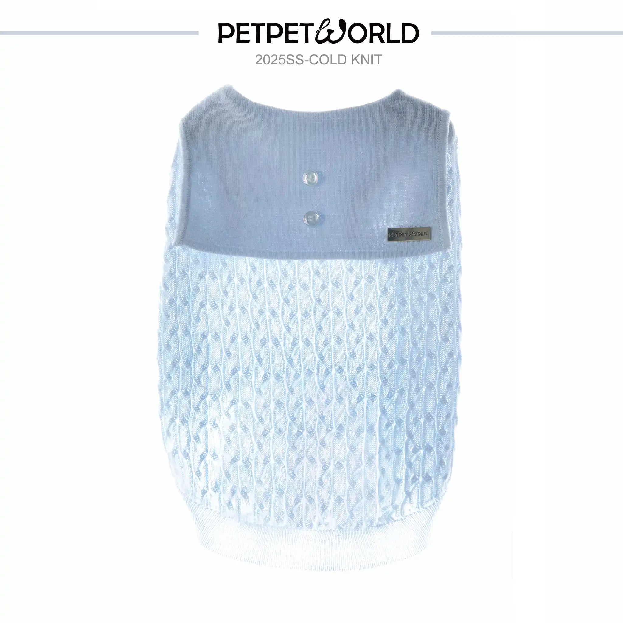 Blaues Polo-Kühlstrickgewebe