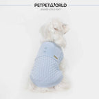 Blaues Polo-Kühlstrickgewebe